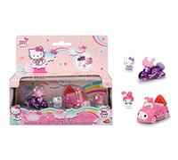 Simba Dickie Hello Kitty 253242003 - Scooter Macaron + Melody - Veicoli in metallo + statuine rimovibili