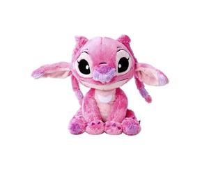Simba - Disney Plush originale Di Angel, 6315876954, +0 mesi, dimensione 25 cm, colore rosa, morbidissimo, dal cartone animato Lilo & Stitch, licenza ufficiale Disney