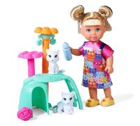 Simba Bambola giocattolo Evi Love Cat Tree - albero con 2 gatti e accessori, 12 cm, dai 3 anni