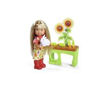 Simba 105733689 Evi Love Garden, bambola da giardino con aiuola rialzata e verdure da raccolta, con coniglietto piccolo, bambola da gioco da 12 cm, dai 3 anni in su