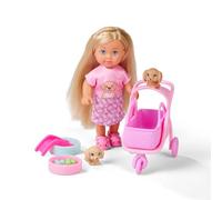 Simba Evi Love Playground - Bambola (12 cm) in set da gioco con 3 animali e accessori, gioco di ruolo carino per bambini dai 3 anni in su