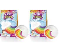 Simba Glibbi Boom 105953451 - Bomba Arcobaleno, Giocattolo per Vasca da Bagno per Bambini dai 3 Anni in su, Schiuma Colorata per Vasca da Bagno, Bomba da Bagno Arcobaleno (Confezione da 2)