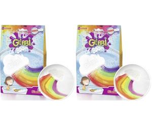 Simba Glibbi Boom 105953451 - Bomba Arcobaleno, Giocattolo per Vasca da Bagno per Bambini dai 3 Anni in su, Schiuma Colorata per Vasca da Bagno, Bomba da Bagno Arcobaleno (Confezione da 2)