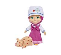 SIMBA MASHA E ORSO BAMBOLA VETERINARIA CON ACCESSORI E MAIALINO PIG