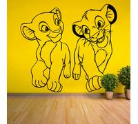 SIMBA NALA Il Re Leone Adesivo Murale Bambini Ragazzi Camera Asilo