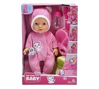 Simba- New Born Baby Kitty Onesie, Bambola in Vinile con Funzione idratazione in Dolce coccolonesia, 6 Pezzi, 30 cm, a Partire da 2 Anni, 105030519