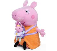 Simba Official Peppa Pig MUMMY PIG & EVIE Peluche Morbido