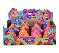Simba Pearly Pods Hawaii, 12 colori assortiti, viene fornito solo un articolo, peluche con glitter, 8 cm, rara sirena con perla, in conchiglia con ciondolo, a partire dai 3 anni in su