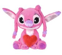 Simba Peluche Angel 25 cm Abbracciando un Cuore. Personaggio di Lilo & Stitch. Peluche morbido e amorevole. Licenza ufficiale Disney. Adatto da 0 mesi (6315877002X12)