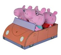 SIMBA Peppa Pig 4 Pezzi. Set Famiglia in Auto, Colore Rosa/Multicolore, 109261006