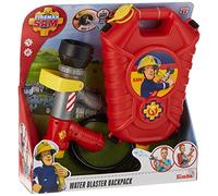 Simba - Pompiere Sam Zaino Pistola ad Acqua, Tiro 10 m, serbatoio Volume XXL, a partire da 3 anni