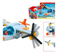 SIMBA SAM IL POMPIERE AEREO DI SOCCORSO CM 42, CON FUNZIONE LANCIATORE, CON LUCI E SUONI, VERRICELLO, PORTELLONE