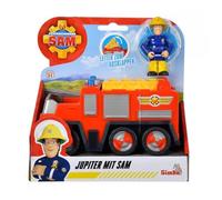 Simba - Sam il Pompiere Camion Junior Jupiter - Veicolo dei Pompieri con Personaggio, 109252656038, +3 anni