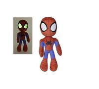Simba - Peluche Marvel Spidey, 6315875818, +0 mesi,misura 50 cm, a licenza ufficiale, occhi glow in the dark, perfetto per tutte le età