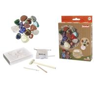 Simba Scout 109452661-5 minerali Veri da Scavare, 2-3 cm, Lente d'Ingrandimento, Attrezzi e Sacchetti, a Partire dai 3 Anni in su