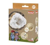 Simba Scout 109452662 - Set di 5 geodi, 3-4 cm, con Occhiali e Lente d'Ingrandimento, Giocattolo da Esploratore, a Partire dai 3 Anni in su