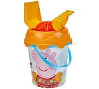 Simba - Secchio da Spiaggia Peppa Pig con Pala, rastrello, Stampo e setaccio, 17 cm (40248)