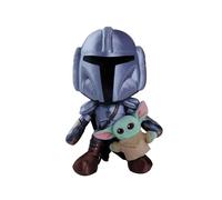 Simba - Star Wars The Mandalorian Personaggio 25 cm con Mini Grogu - Action Figure Dettagliata, Modello 6315870724, +0 mesi