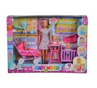 Simba Steffi Love Baby World Inclusi Steffi, Evi, Timmy, Bebè in Famiglia, 3 Anni, 105736350