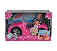 Simba - Steffi Love con Auto Cabriolet Rosa, 105738332, + 3 Anni, Bambola 29 Cm