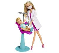 Simba - Steffi Love Dentista, 105733514I, + 3 Anni, Incluso Timmy, Sedia Operato