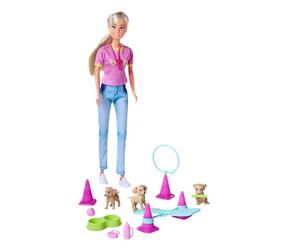 Simba - Steffi Love Dog Trainer, addestra i suoi cagnolini, 3 cani e accessori, 29 cm, dai 3 anni in su