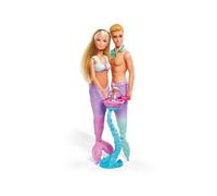 Simba Steffi Love Mermaid Family - Bambola a forma di sirena in gravidanza con kevin, con lettino, 29 cm, per bambini a partire dai 3 anni