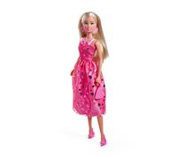 Simba Steffi Love Pink Love - Bambola spogliatoio in abito con glitter rosa, con