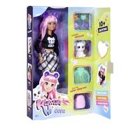 Simba - Bambola Kawaii Hi Cora, bambola da 26 cm con capelli lunghi, ispirata al trend giapponese Kawaii, per bambini dai 4 anni in su, 105953976