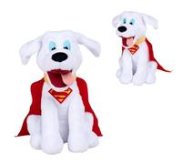 Simba Toys Plush Krypto Cane Superman, 25 cm, Bianco con Mantello Rosso, 25 cm