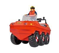 Simba Toys Sam il Pompiere Anfibio Hydrus 109252572038, +3 anni, 20 cm, 6 Ruote Motrici, con Personaggio Articolato di Sam