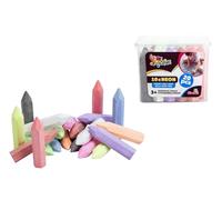 Simba Toys - Set di gessetti per pittura stradale (20 pezzi) in secchio, 10 colori neon e 10 colori classici, gesso per esterni per bambini dai 3 anni in su, lavabile, gesso per asfalto, strada da