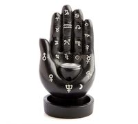 Simboli astrologici stilizzati del palmo delle dita del bruciatore di incenso de