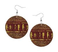 Simboli Culturali D'Epoca Delle Antiche Piramidi Egizie Donna Orecchini Ecopelle Orecchino Goccia Pendenti