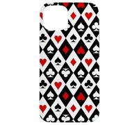Simboli dei semi delle carte da gioco, modello magico Custodia per iPhone 15 Plus