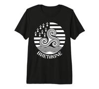Simboli della Bretagna, Francia Breton Pride Triskel Maglietta Premium