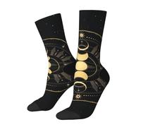 Simboli Della Dea Totem Delle Fasi Lunari Unisex Calzini Termici Leggeri Calze Escursionismo Anti-Attrito Calzini Sportivi Per Passeggio Camminate Lunga Distanza