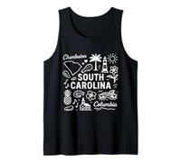 Simboli dello Stato della Carolina del Sud USA Souvenir Canotta
