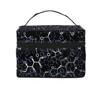 Simboli di chimica chimica, Borsa per il trucco Borsa per cosmetici Borsa da viaggio portatile da viaggio Astuccio per matite