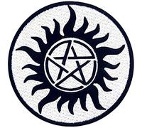 Simboli di protezione contro i demoni Termoadesiva Cucibile Ricamata Toppa