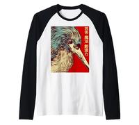 Simboli giapponesi per arte, magia e creatività Maglia con Maniche Raglan