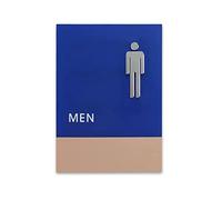 Simboli in rilievo, Segnaletica per bagni, Decorazione for porta del bagno in alluminio for uomo e donna, for ufficio o negozio, adesivi for il bagno(A)