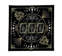 Simboli mistici ricamati tarocchi stuoie di facile manutenzione tovaglia per letture psichiche e lavoro energetico copertura rituale occulto