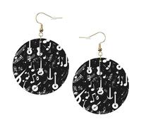 Simboli musicali Amore Orecchini in pelle alla moda per le donne ciondola 1 paio di orecchini piercing leggeri stampati gioielli regali per donne ragazze