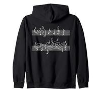 Simboli Musicali Line Art Musicista Felpa con Cappuccio