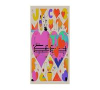 Simboli musicali Love Front Door Covers Welcome Door Banner Large Funny Sfondo Banner Decorazioni per appendere all'interno e all'esterno e buoni regali di primavera per gli amici