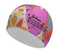 Simboli musicali Love Swim Caps Comodo cappello da bagno per capelli lunghi durevole antiscivolo impermeabile cuffia da nuoto per donne e uomini cappelli da doccia mantenere l'acconciatura invariata