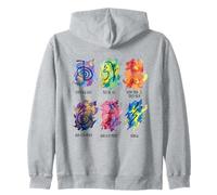 Simboli Reiki Colore Acqua Felpa con Cappuccio