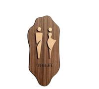 Simboli rialzati, cartello identificativo per bagno, segnaletica in legno per uomo e donna, per bagno di hotel e WC, adesivo da parete per bagno, istruzioni per la decorazione della casa (20 x 10 cm)