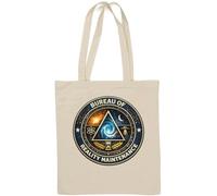 Simbolico Emblema della Realtà Maintenance Division Borsa Tote Cotone Naturale Bianco